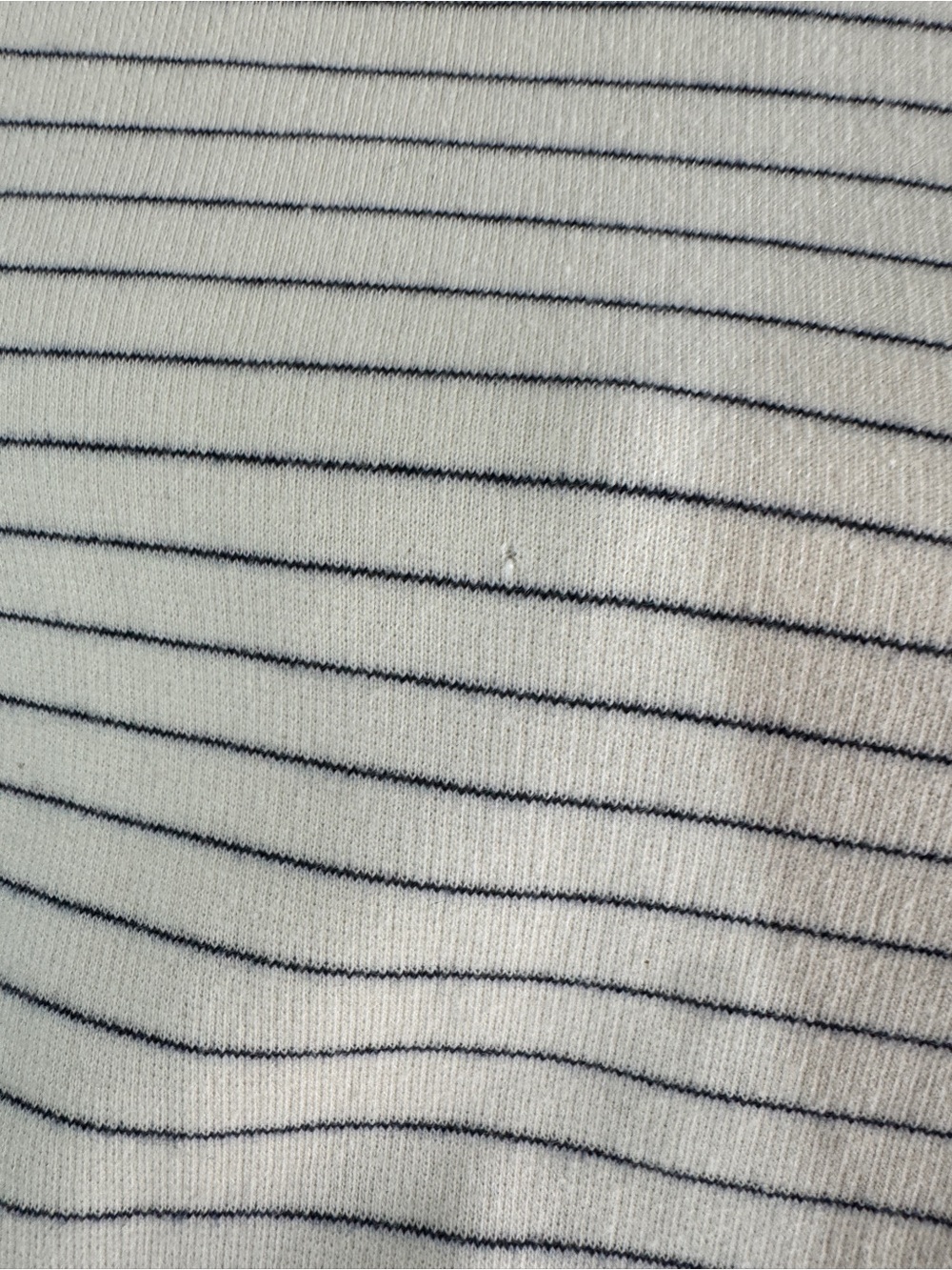 The Row Striped Peplum Top Ivory Navy Minimalist Luxury Long Sleeve XS Fitted - Picture 7 of 16